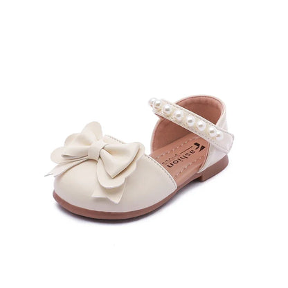 New Children Princess Sandals Sweet Pearl Summer Little Girl Wedding Party Shoes Elegant Fashion Kids Causal Pearl Flat Sandals