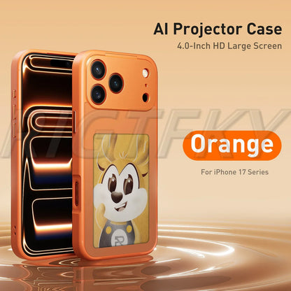 For IPhone 17 Pro Max 17Pro 17 E-ink Mobile Phone Cases Screen Image Ai NFC technology Transmission DIY No Battery Tech Cover