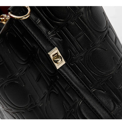Women's Tote Bag New Steel Embossed Handheld Bun Mother Shopping Bag