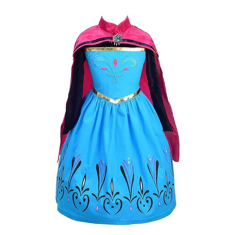 Fantasia Infantil Belle Menina Halloween Princesa Vestido Cosplay Festa Crianças Rapunzel Cinderela Anna Elsa Encanto Roupa de Aniversário