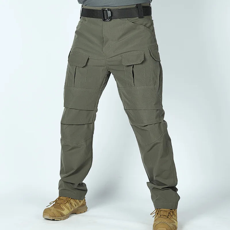 summer Multi-pocket Work Tactical Pants Men Outdoor Waterproof Sports Hiking Climbing Pants Combat Military Cargo Trousers