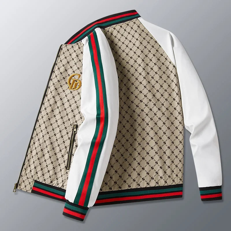 Casual European Style Men's Jacket Baseball Collar All-Match Spring Autumn New Fashion Brand Leisure Upper Body Shirt