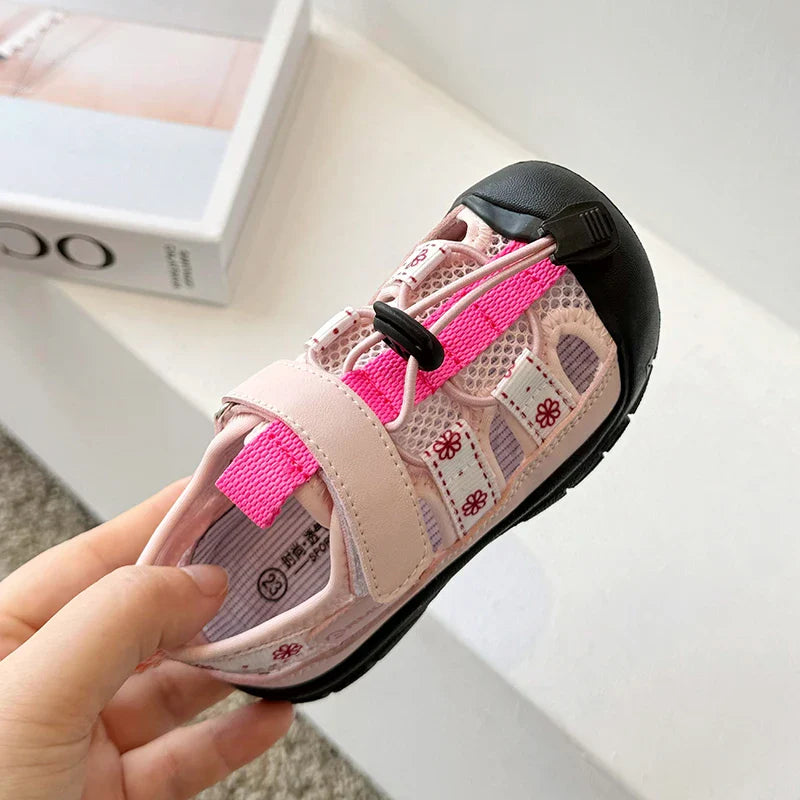 Children Sport Sandals Baby Soft Breathable Beach Sandals Summer Boys Girls Hollow Cool Running Shoes Kids Buckle Sandals