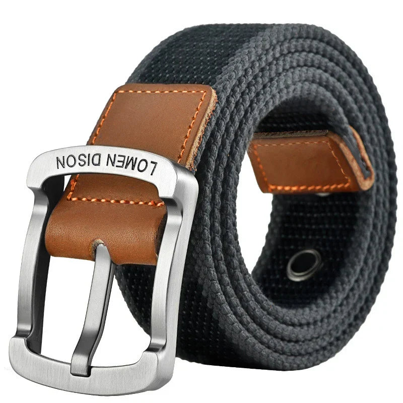Tactical Canvas Men's Belt Fashion Casual All-match Jeans Accessories Girdle Outdoor Sports Hunting Nylon Pin Buckle Waistband