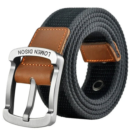 Tactical Canvas Men's Belt Fashion Casual All-match Jeans Accessories Girdle Outdoor Sports Hunting Nylon Pin Buckle Waistband