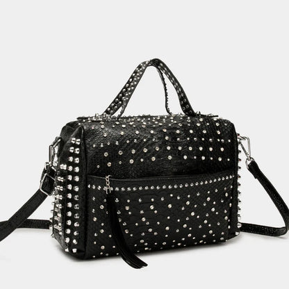 Women's bag luxury designer purses and handbags Shoulder bags vintage Rivet tote bag for women Large capacity travel bag purse