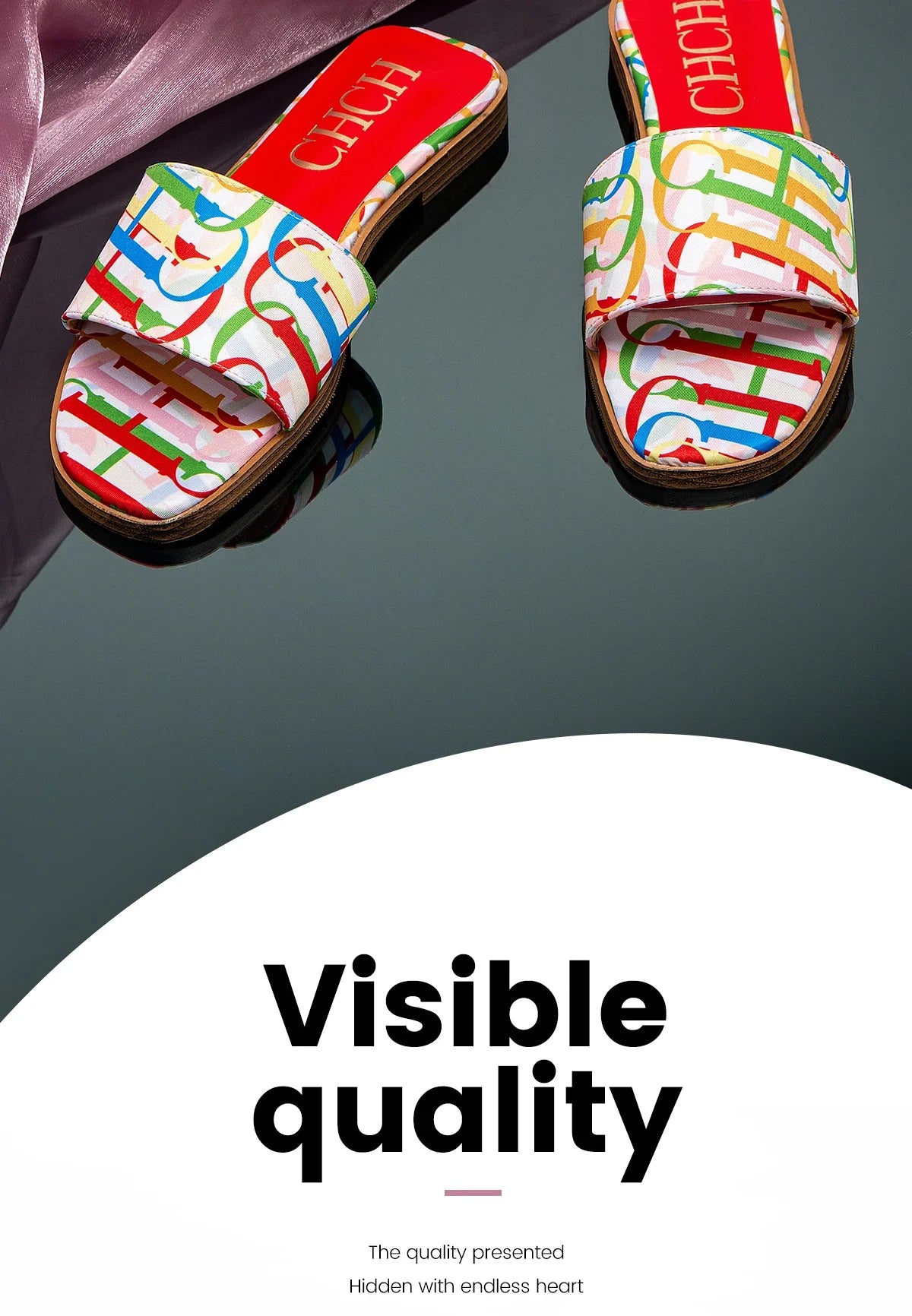 Fashionable Retro Design New Women's Shoes Summer Casual Color Blocking Design Non Slip Sandals Slippers Letter Slippers