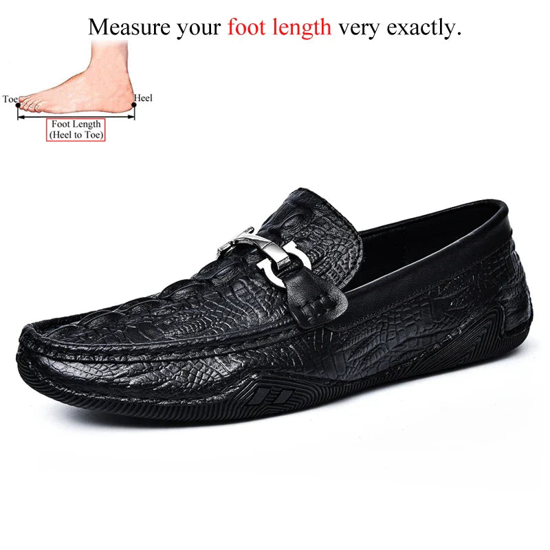 Blue Slip On Loafers Genuine Leather Casual Shoes Men Luxury Brand Designer Men's Moccasins Mocassin Homme Sales Discount