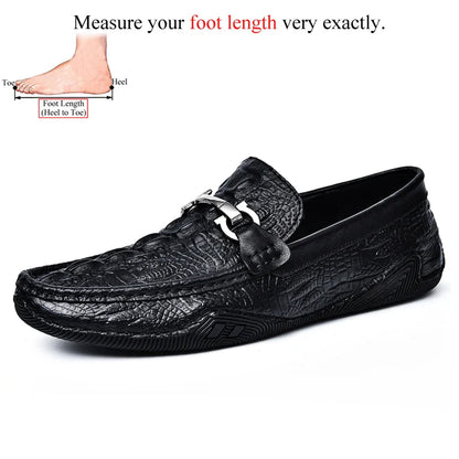 Blue Slip On Loafers Genuine Leather Casual Shoes Men Luxury Brand Designer Men's Moccasins Mocassin Homme Sales Discount