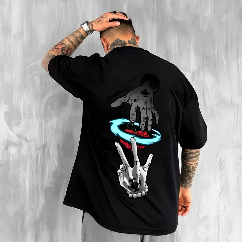One Piece Japanese Anime Men's  T-Shirt Boy Children's  Cotton Y2K Harahiko Trend Hip Hop Boys and Girls  Short Sleeves