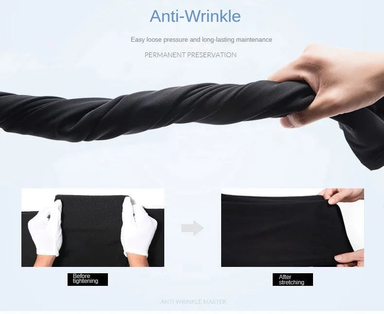 Classic Black Men's Office Dress Pants for Business Formal Fashionable Slim Fit Men's Suit Pants Casual Trousers Plus Size 28-40