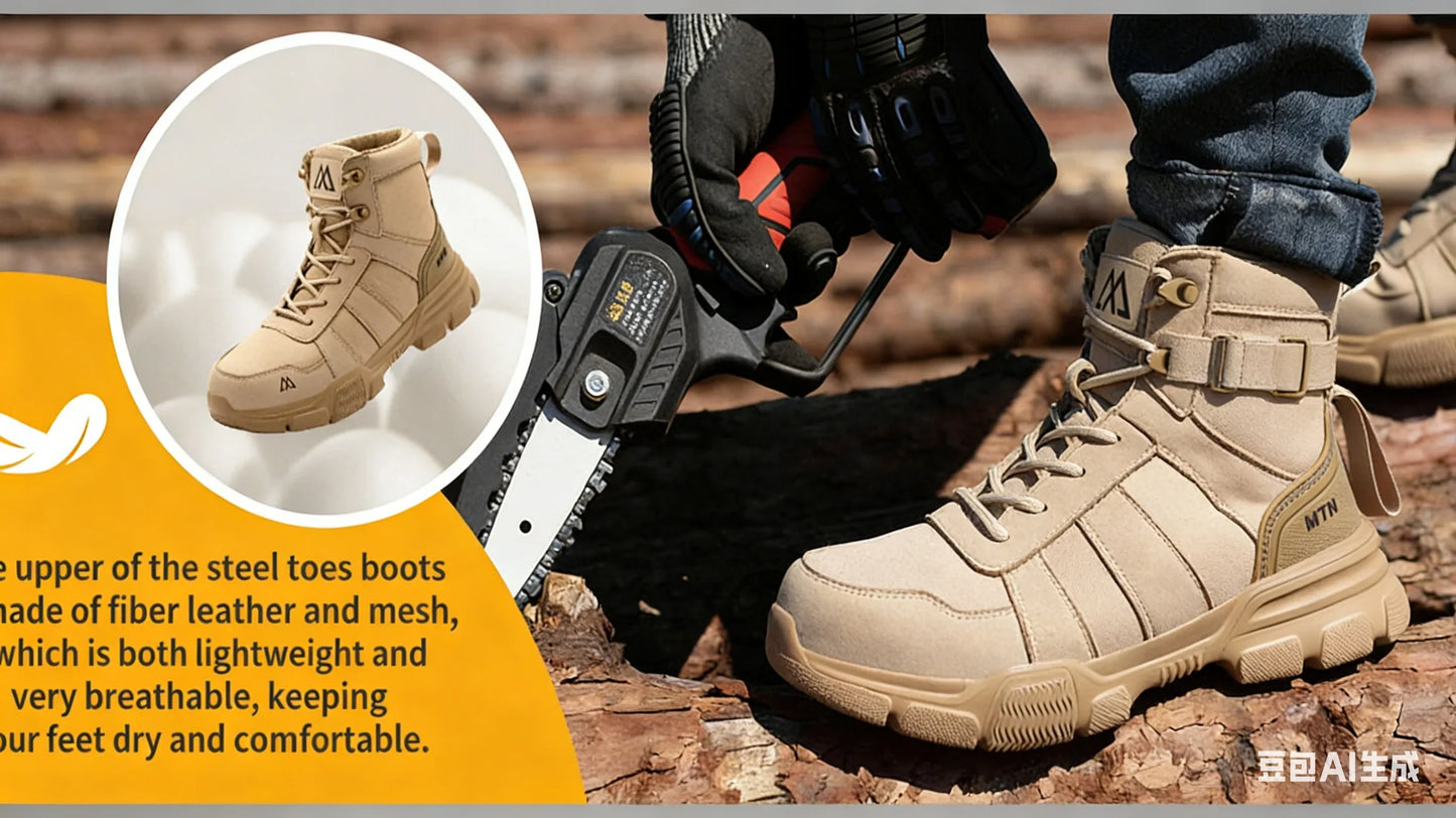 Indestructible Security Protective Boots Men Comfortable Breathable Construction Working Boots Anti-Puncture Work Safety Shoes