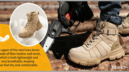 Indestructible Security Protective Boots Men Comfortable Breathable Construction Working Boots Anti-Puncture Work Safety Shoes
