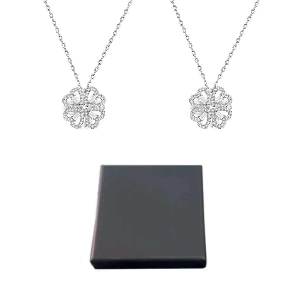2025 Lucky Four-leaf Clover Necklace In Black Box With Logo For BR Shopper
