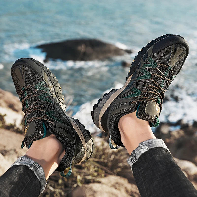 Breathable Cushioning Nonslip Sneakers Men's Hiking Shoes Running Trekking Sneakers Outdoor Mountain Sports Shoes for Men