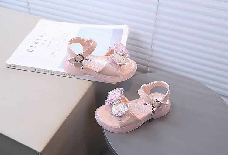 Kids From 2-9 Years Princess Shoes Summer Girls Sandals Casual School Kids Shoe Outdoor Beach Sandal Children's Student sneaker