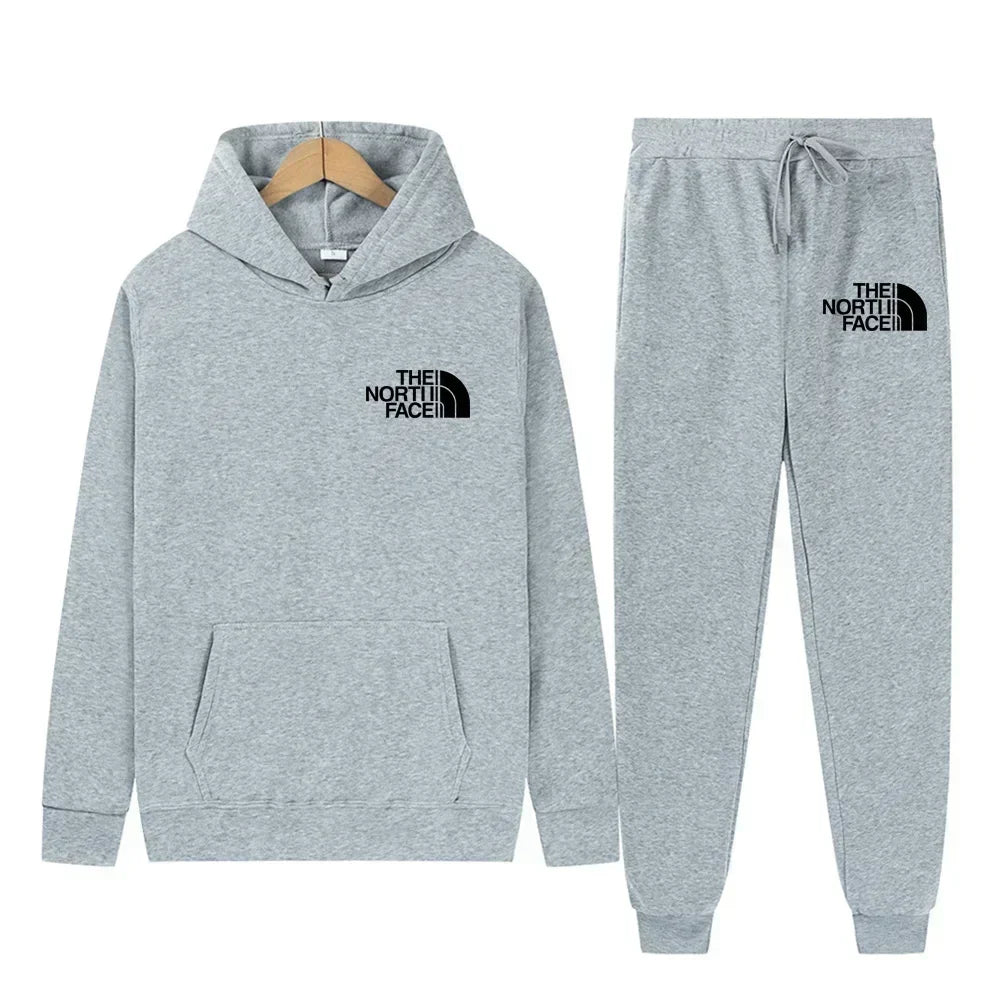 2025 Autumn-Winter Warmth-Resistant New Men's Sportswear - Sport Sweater, Hat-style Hooded Jogging Pants, Two-Piece Sport Set -