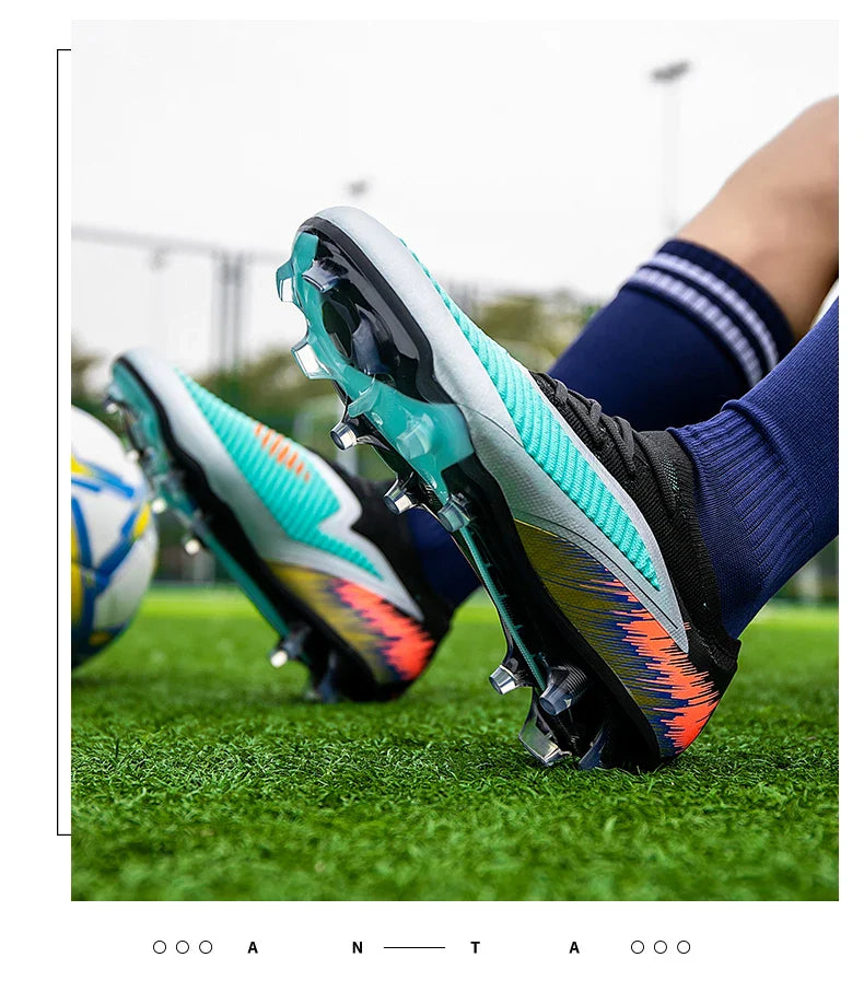 New Men Football Boots Training Ultralight Outdoor Drop Shipping Soccer Shoes Cleats Shoes Soccer Long Spikes FG Non-Slip