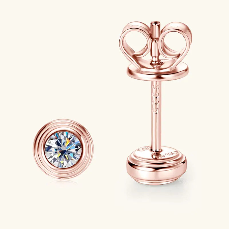 2025 Trendy 3mm Moissanite Jewelry Set 925 Silver Plated Rose Gold Necklace Bracelet Earrings Set for Women Valentine's Day Gift