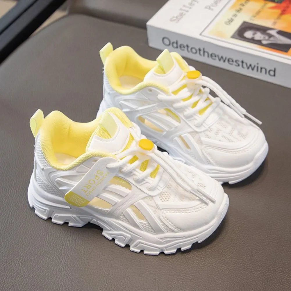 Girls Sports Shoes 2026 Spring and Summer New Children's Casual Mesh Breathable Thick-soled Designer Tennis Sports Shoes