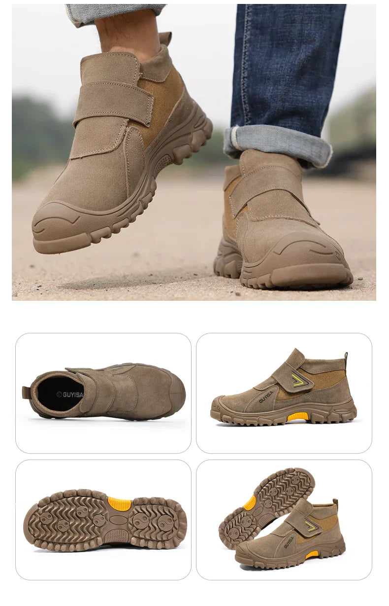 Men's work shoes welder series four-season mid-top