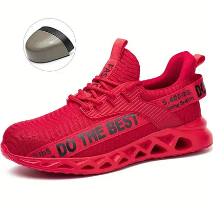 Indestructible Steel Toe Shoes for Men Women Anti-Puncture Work Shoes Comfortable Breathable Work Safety Protective Sneakers