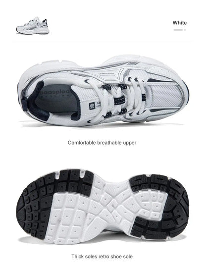 Women Running Shoes Lightweight Breathable Sport Shoes Female Comfort White Casual Sneakers Height Increase Cushioning