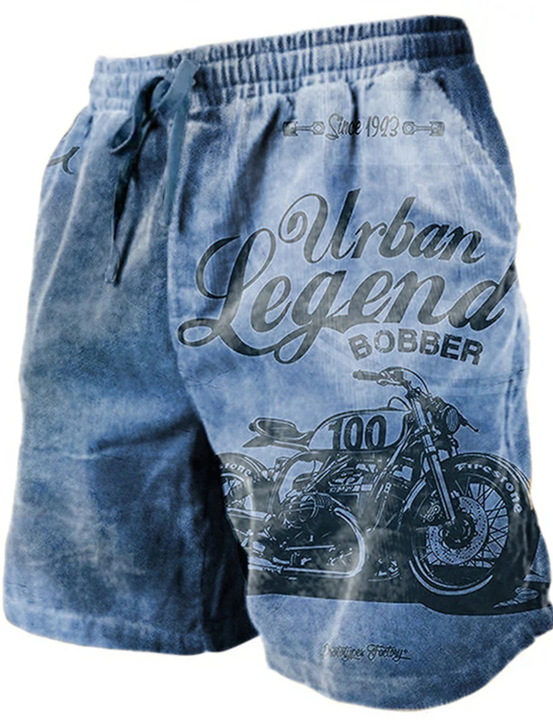 Men's Beach Pants Heavy Shaped Motorcycle 3D Printed Shorts Men Summer Breathable Shorts Fitness Street Shorts Men's Ropa Hombre