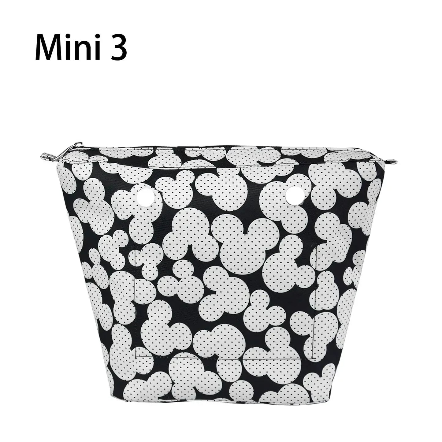 Composite Twill Cloth Waterproof Inner Lining Insert Zipper Pocket for Classic Mini Obag Senior Inner Pocket for O Bag