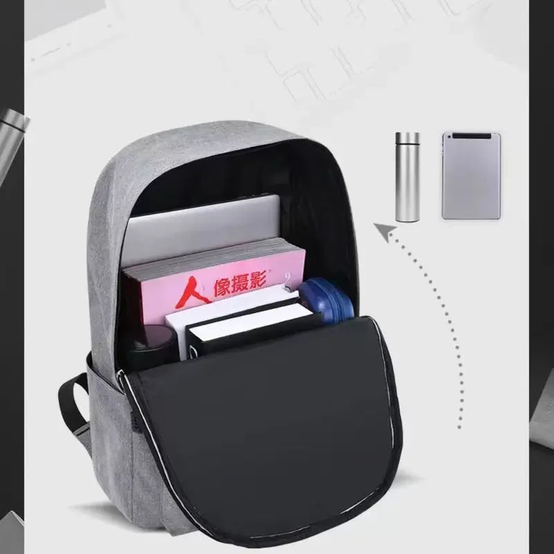 Trendy Men's Minimalist Backpack Versatile Backpack Large Capacity School Student Computer Travel Bag Washable Unisex Backpack