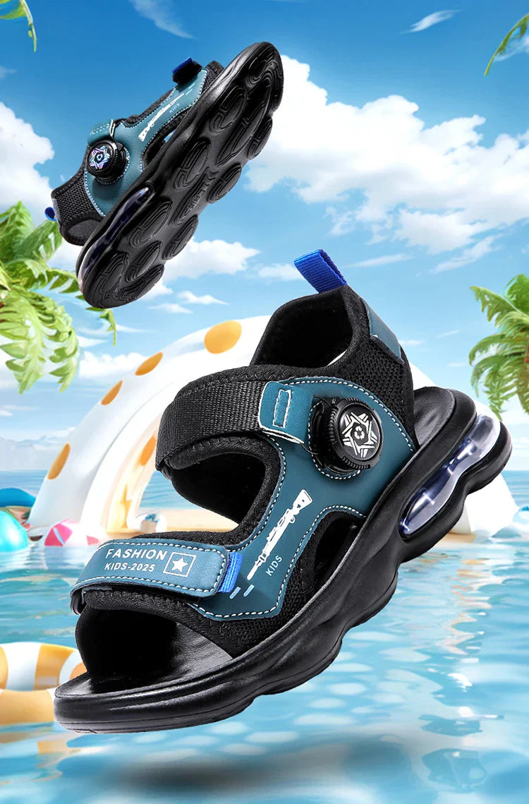 Summer New Air Cushion Sandals Children's Sports and Leisure Shoes Teenagers and Children Outdoor Water Beach Quick Drying Shoes