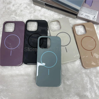 Magnetic Wireless Charging Phone Case For iPhone 16 Pro Max 17 Air 15 13 14 12 11 Pro Case Silicone For Magsafe Protection Cover