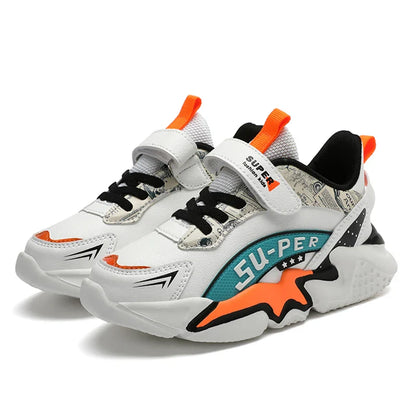 Sport Kids Sneakers Boys Casual Shoes For 5-16Years Old Children Tennis Leather Non Slip Fashion Running Shoes