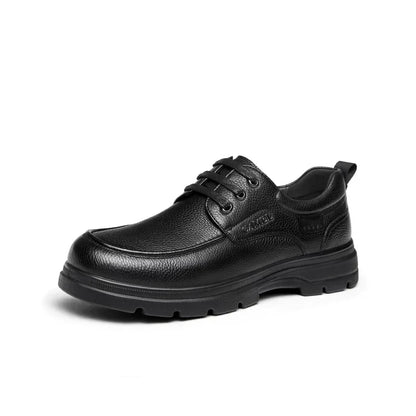 Golden Camel Men's Shoes 2026 New Business Casual Soft Sole Leather Shoes Brand Design Soft Soles Non-slip Velvet Warm Loafers