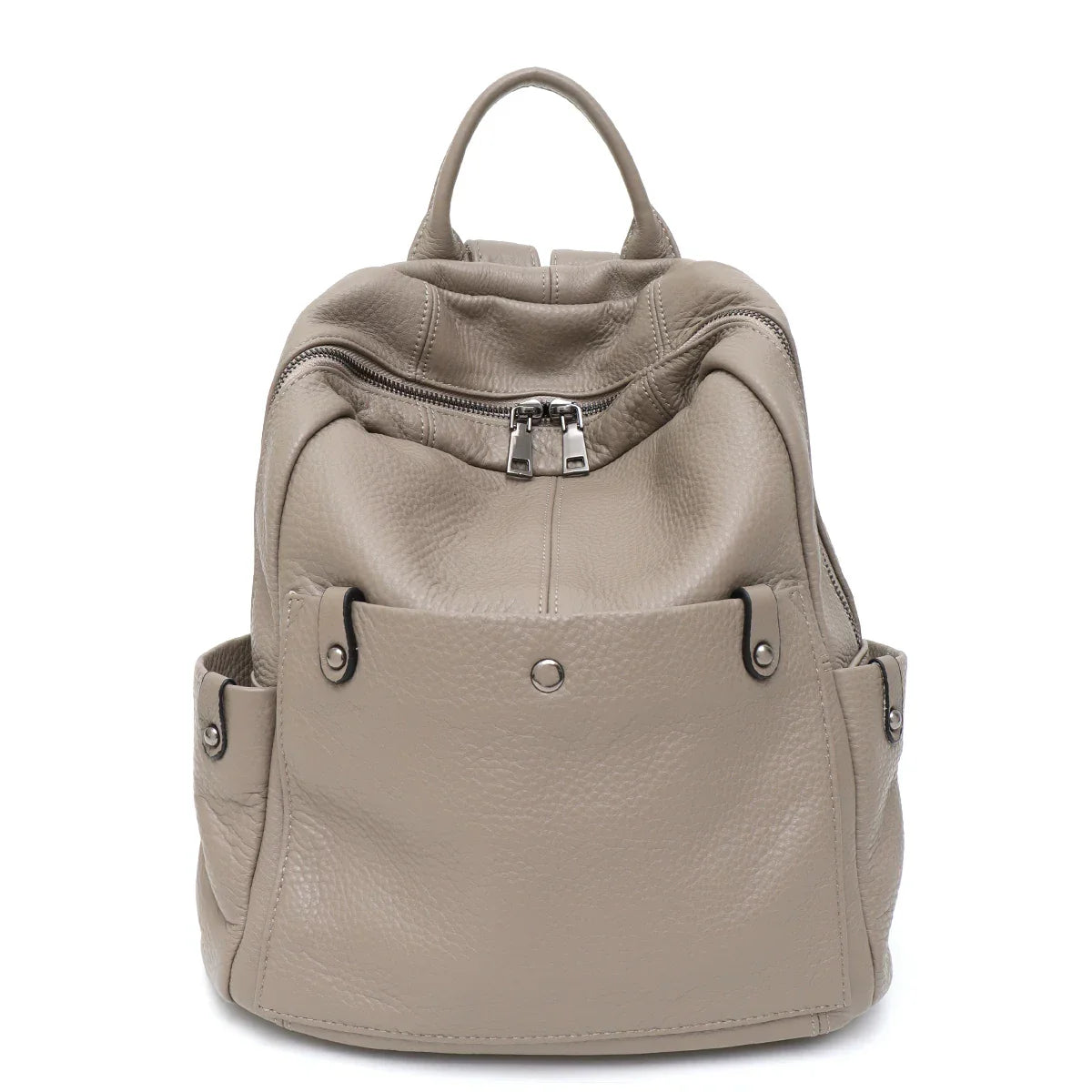 Soft Genuine Cowhide Daily Backpack Women Men Spacious Multi Pockets Fashion Casual Versatile Knapsack Travel Business College