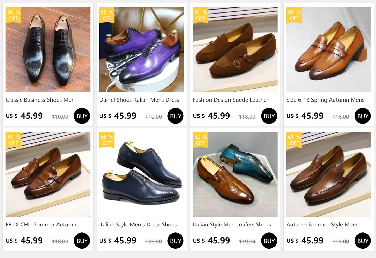 Men's Pointed Toe Formal Leather Shoes Non-Slip Comfortable Handmade Military Style Banquet Shoes with Metal Buckles