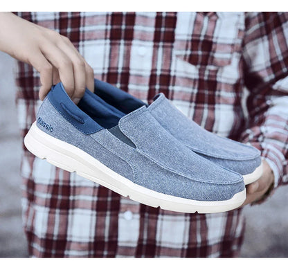 Mocassins Para Homens Sapatos Outono Novo Masculino Sapatos de Lona Clássicos Sapatos de Lazer Confortáveis Tênis Respiráveis Para Homens Mocassins