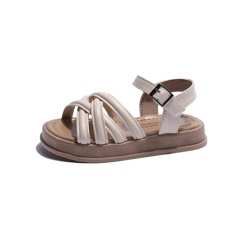 2026 Elegant Summer New Style Korean Version Princess Children's Sandals Elegant Open Toe Stylish Versatile Cute Student Sandals