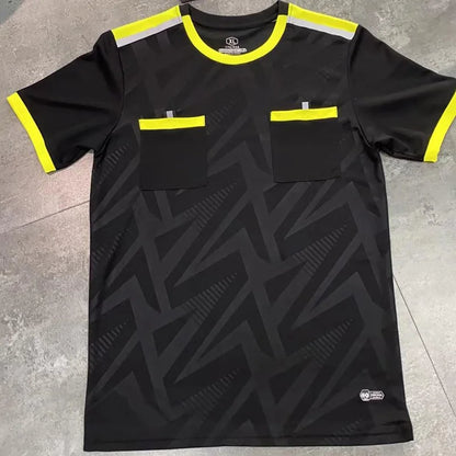 Football Kits 2025 Men Referee Uniforms Soccer Football Jerseys Shirts Pockets Judge Short Sleeve Team Shirt Sportswear Clothes