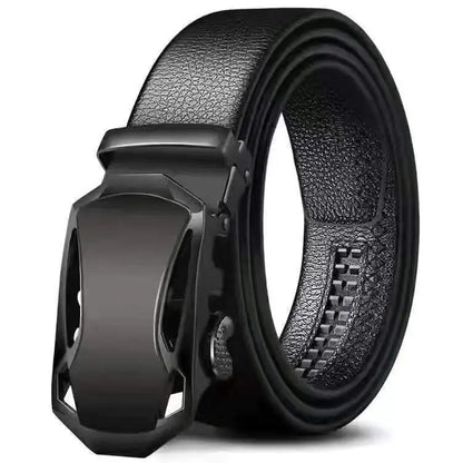 Cowhide belt, men's leather belt, automatic buckle, men's top layer, high-end trendy buckle