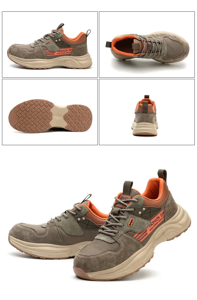 Anti-Puncture Work Shoe For Man  breathable Safety Work Sneakers with iron Toe Indestructible shoes Breathable Work Boots