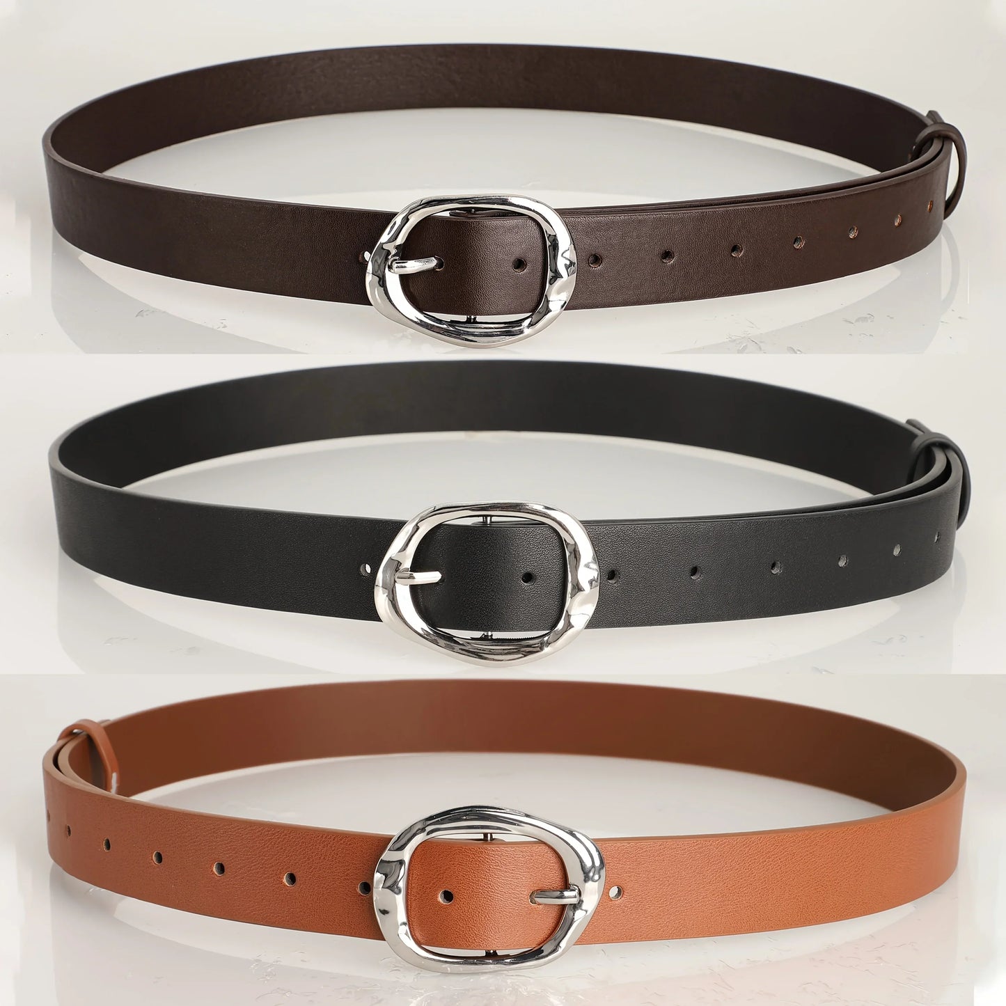 New Luxury Women's Belt Fashion Casual Classic Silvery Buckle Belts Plus Size - Pair with Jeans, Pants, Dress, For Ideal Gifts