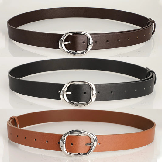 New Luxury Women's Belt Fashion Casual Classic Silvery Buckle Belts Plus Size - Pair with Jeans, Pants, Dress, For Ideal Gifts