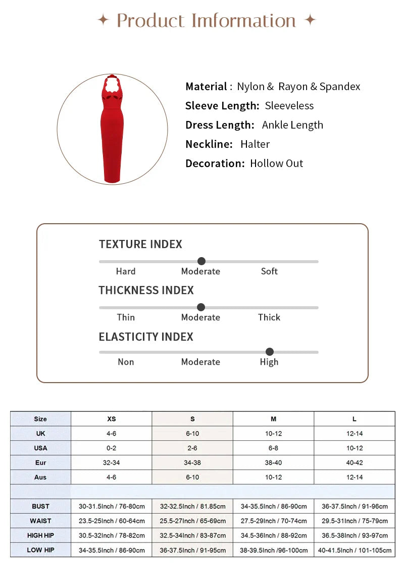 Black Halter Elegant Dress For Women 2025 New Summer Evening Party Celebrity Bodycon Long Dress Red Brown Prom Vestido