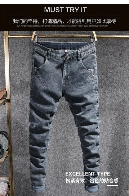 Autumn and Spring New Fashion Trend American Vintage Straight Leg Jeans Men's Casual Comfortable Sports High Quality Denim Pants
