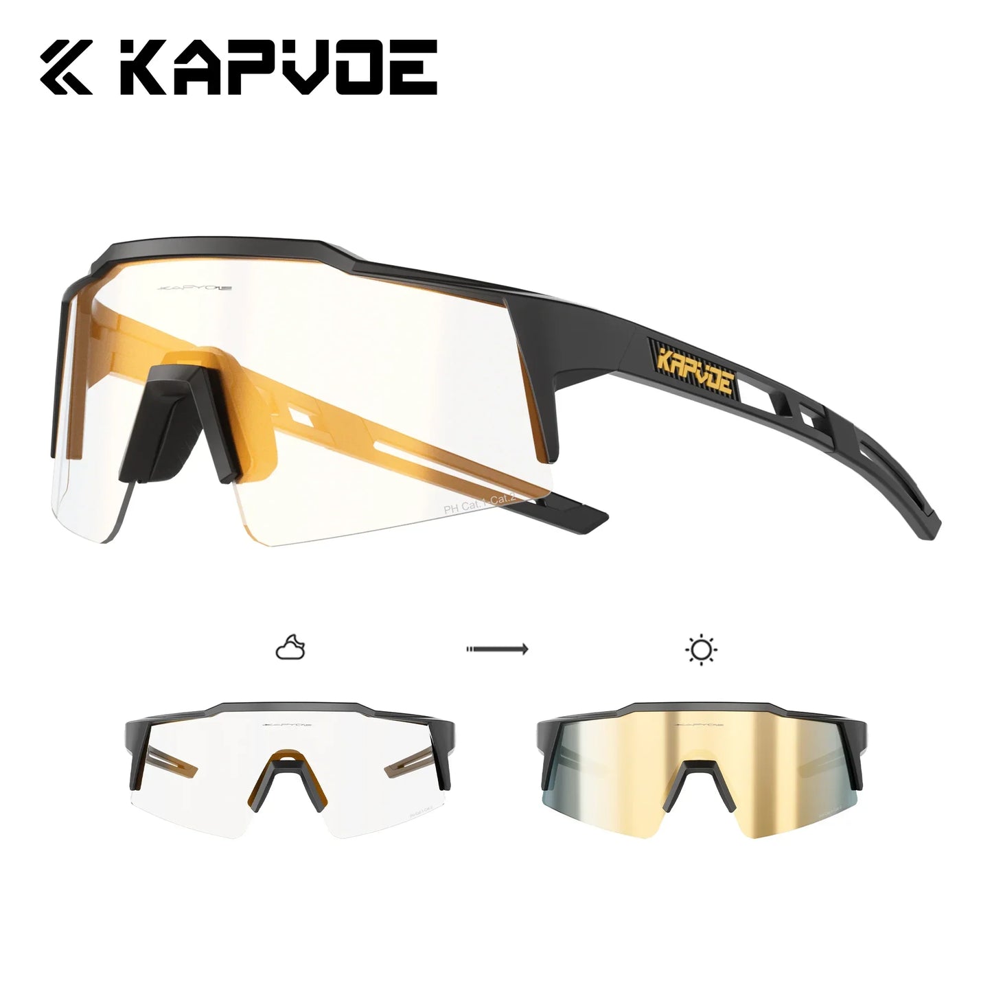 Photochromic Cycling Sunglasses for Men Women Bike Glasses Riding Driving UV400 Mountain Bicycle Goggles Eyewear Sports
