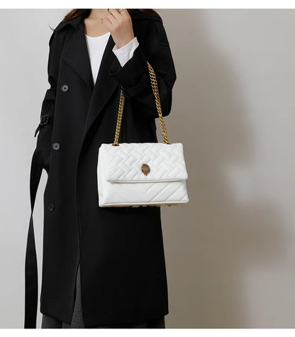 2026 New Chain Bag Textured Rhombus Embroidery Thread Single Bag Versatile Single Shoulder Crossbody Hot Selling Women's Bag
