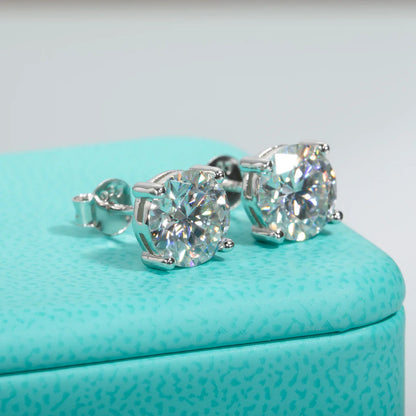 2ct D Color Moissanite 925 Sterling Silver Stud Earrings for Women With Cer Certificate Jewelry Jewelry Custom Earrings