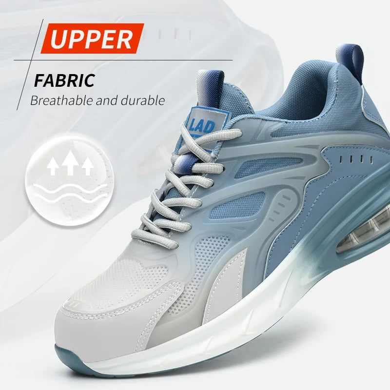 Ultra light work shoes for men, with cushioning, anti impact, anti puncture, comfortable, breathable and safe shoes