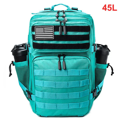 45L Tactical Backpack Men Outdoor Waterproof Sports Travel Gym Hiking Bug Out Bag Military Camping Hunting Survival Rucksack